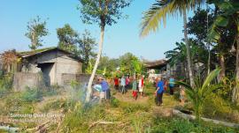 KERJA BAKTI WARGA PADUKUHAN GAMBIRAN PERSIAPAN BANTUAN RTLH KEPADA TRI ISDIYATI