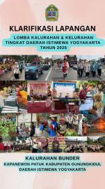 KLARIFIKASI LAPANGAN LOMBA KALURAHAN DAN KELURAHAN TINGKAT DIY TAHUN 2025