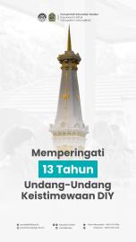 MEMPERINGATI 13 TAHUN UNDANG-UNDANG KEISTIMEWAAN DIY